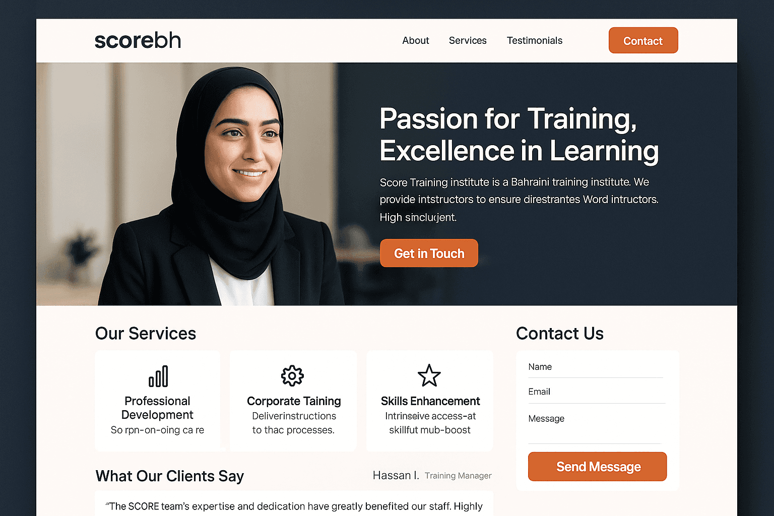 scorebh.com website mockup
